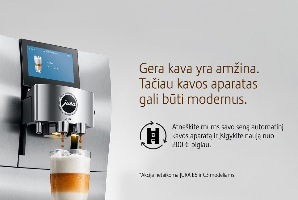 JURA KAVOS PIRKLYS KEITIMO AKCIJA